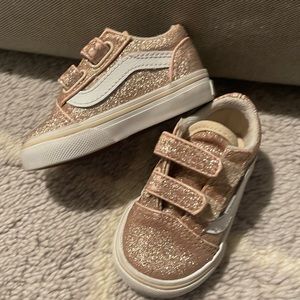Sparkly blush pink vans